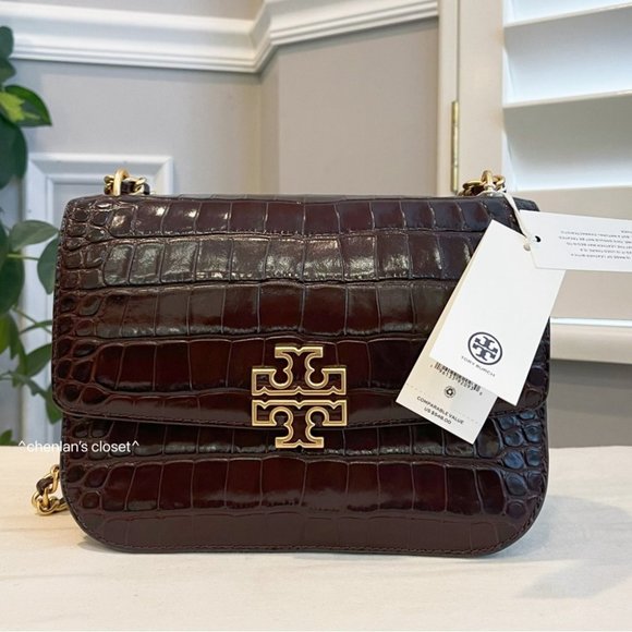 🔥NeW! Tory Burch Britten Embossed Small Adjustable Shoulder Bag - Picture 6 of 15